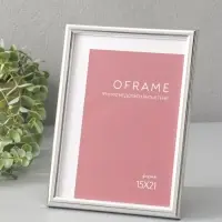 Фоторамка для фото 15х21 см "Oframe", пластик, серебро, (пластиковый экран)