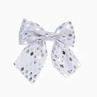 Ёлочные игрушки 2 шт. &laquo;Зимнее волшебство. Бант люкс&raquo; пластик, 12&times;11 см, серебро