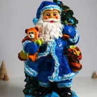 Фигура "Дед мороз" 52х32х26,5 см, синий