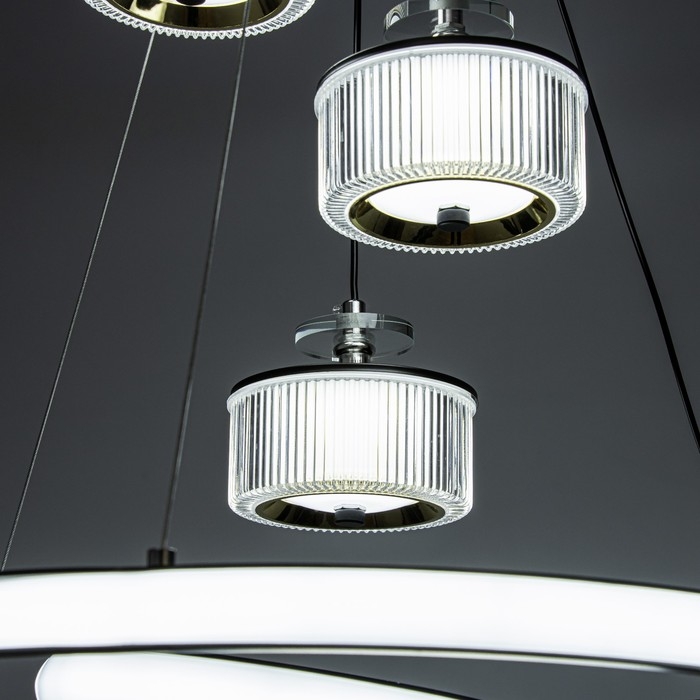 Светильник с ПДУ Светильник с ПДУ "Римини" LED 96Вт 3000-6000К черный 50х50х14-114 см