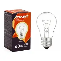 Лампа накаливания "Старт", Б, Е27, 60 Вт, 230 В