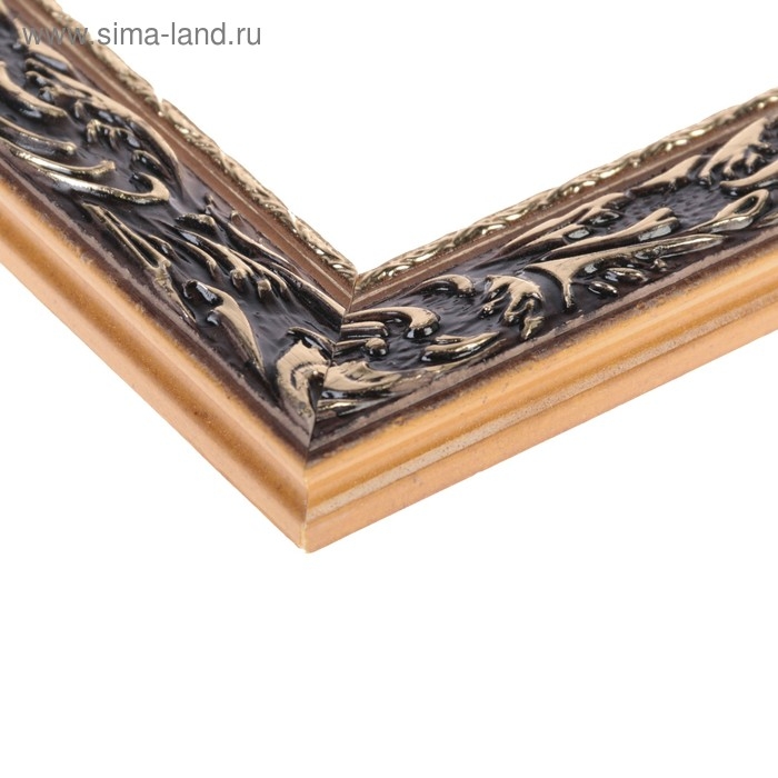 Рама для картин (зеркал) 50 х 70 х 4 см, дерево  Рама для картин (зеркал) 50 х 70 х 4 см, дерево "Версаль", золотая