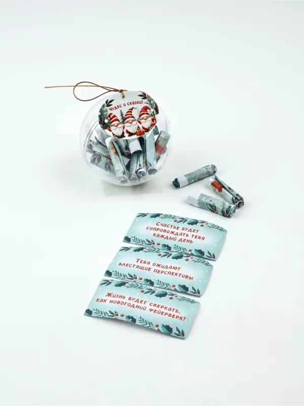 Подвеска ёлочная игрушка со свитками « Гномы », 30 свитков Подвеска ёлочная игрушка со свитками « Гномы », 30 свитков