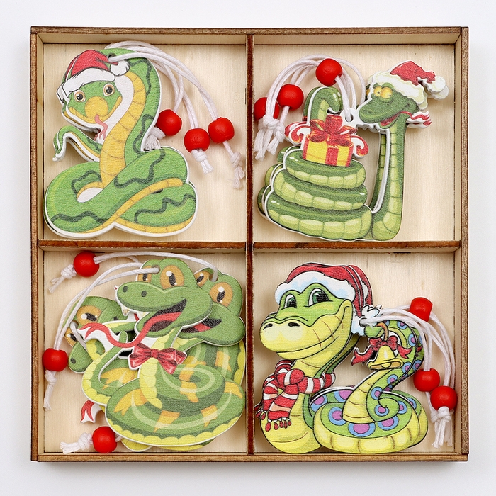 Набор подвесок «Змея», в деревянной подарочной упаковке, 12 шт. Набор подвесок «Змея», в деревянной подарочной упаковке, 12 шт.