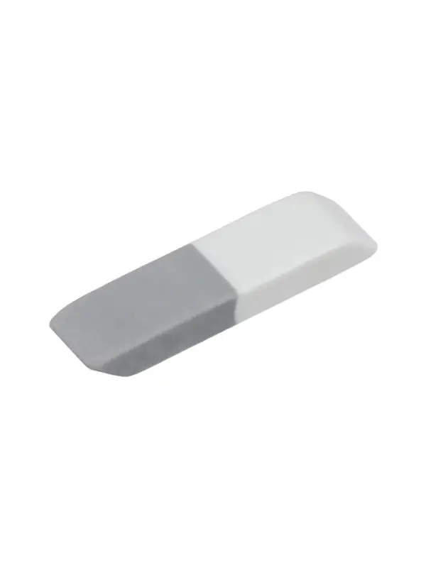 Ластик скошенный, 10 штук, комбинированные, бело-серые, средние, 60&times;15&times;6 мм, Calligrata