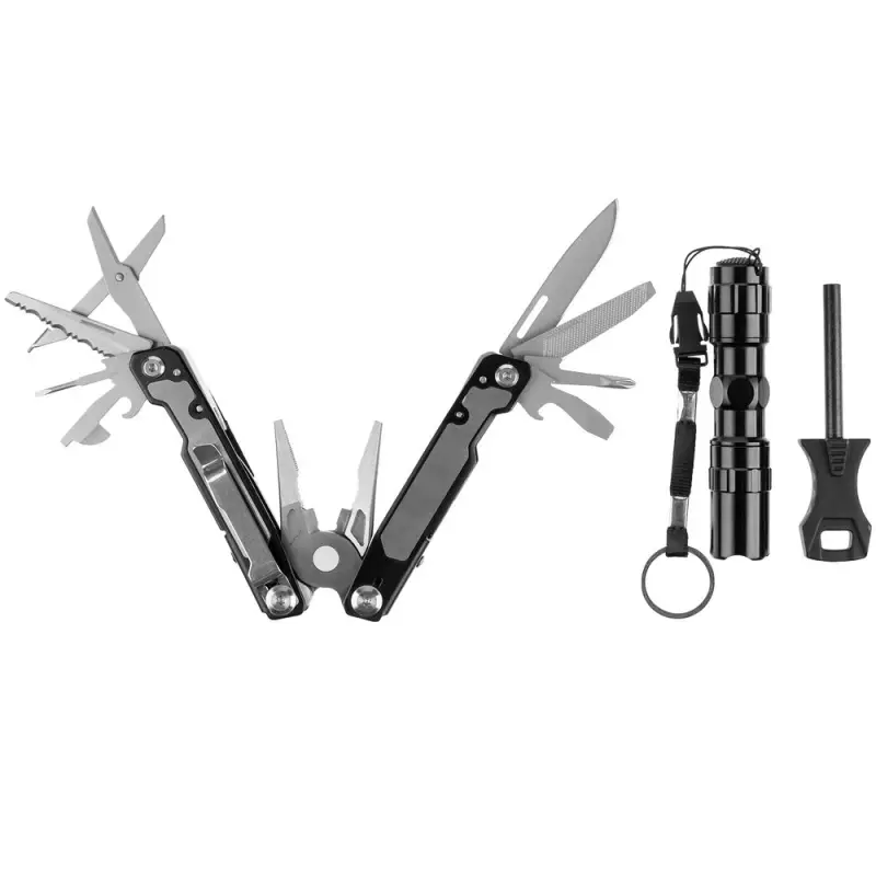 Набор Forster: мультиинструмент, фонарик, огниво, черный Набор Forster: мультиинструмент, фонарик, огниво, черный