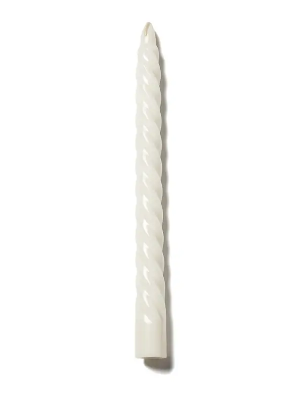 Свеча витая, 2.2&times;25 см, лакированная белая