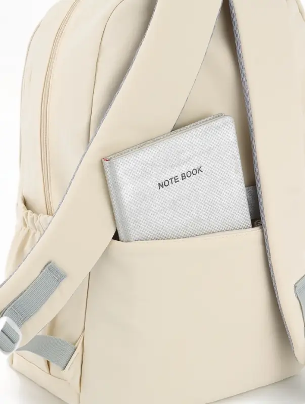 Рюкзак школьный &laquo;Зайчик&raquo;, однотонный, для девочки, 31&times;13&times;48 см, сливочный