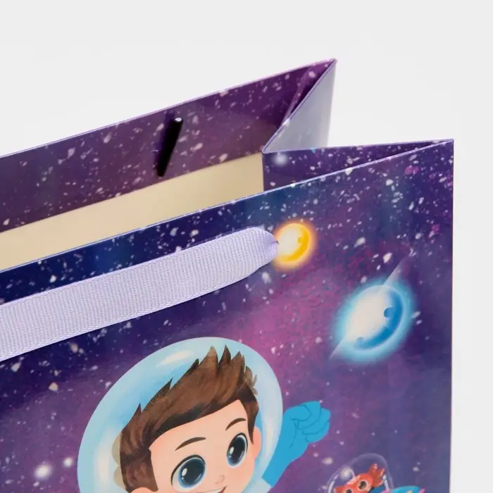 Пакет подарочный ламинированный, упаковка, «Ты просто космос», радужная голография, ML 23 х 27 х 11.5 см