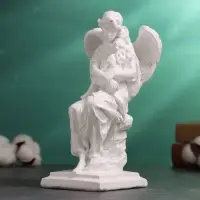 Фигурка гипс &laquo;Ангел с ребенком&raquo;, 21&times;12 см, белая