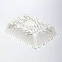 Туалет глубокий с сеткой 36&times;25&times;9 см, белый/серый