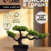Бонсай искусственный в горшке &laquo;Делоникс&raquo;, 10.5&times;15 см