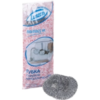 Губка-мочалка спираль Luscan металлические 110х110х25 мм 20г 3 шт/уп