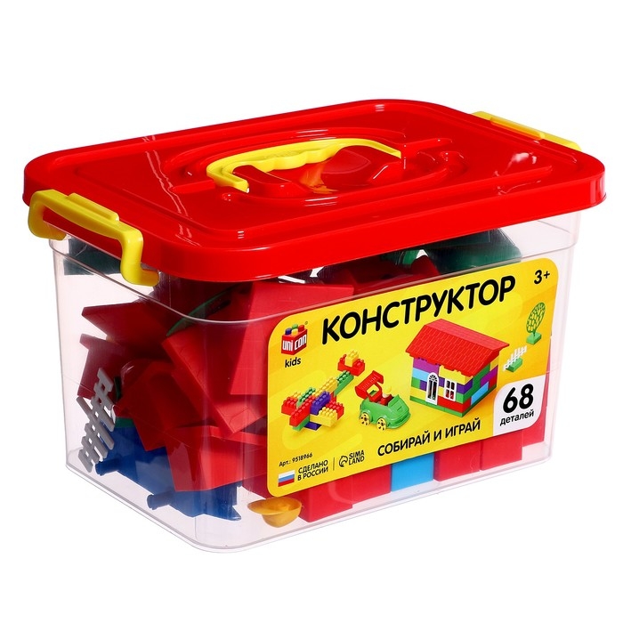 Конструктор №5, универсальный, 68 деталей Конструктор №5, универсальный, 68 деталей