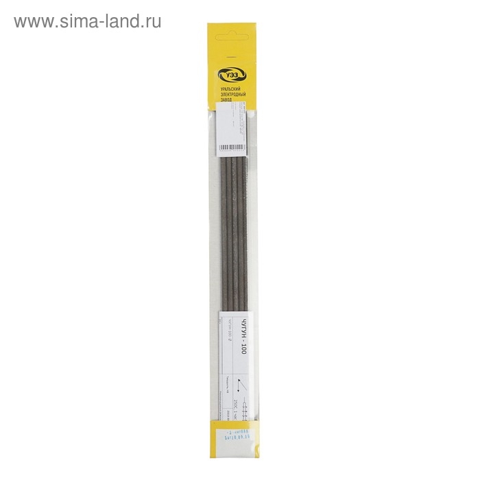 Электроды  Электроды "УЭЗ Чугун 100", d=3 мм, 5 шт., для холодной сварки деталей из чугуна