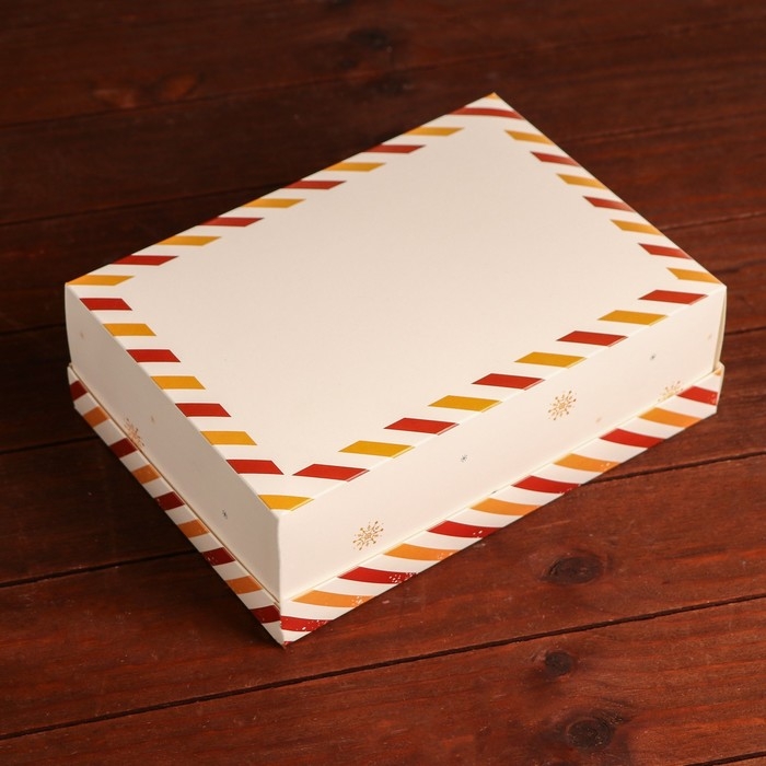 Новый год. Подарочная коробка, сборная Новый год. Подарочная коробка, сборная "Новогодняя почта", 24 х 17 х 8 см