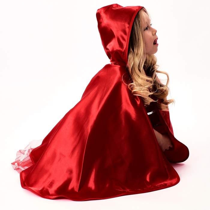 Карнавальный костюм  Карнавальный костюм "Красная шапочка" рост 104-134 см, платье, накидка