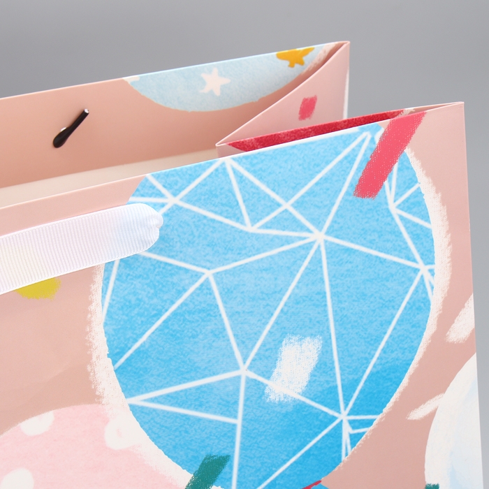 Пакет подарочный ламинированный вертикальный, упаковка, «Радостный момент», XL 40 х 49 х 19 см