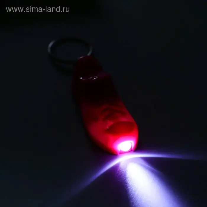 Фонарик брелок для ключей на кольце &laquo;Ботинок&raquo;, светит, 4.7&times;1.7&times;0.8 см, МИКС