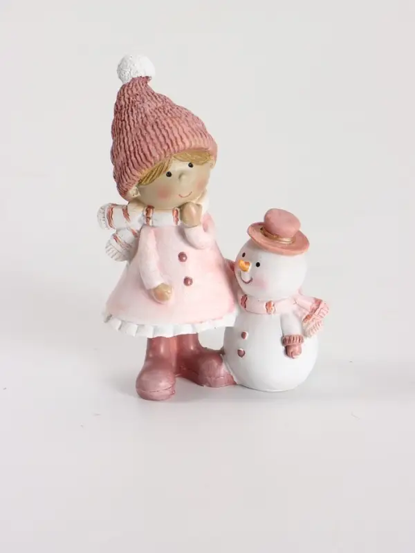 Фигурка &laquo;Девочка со снеговиком&raquo;, 5.2&times;6&times;11.5 см