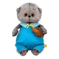 Мягкая игрушка &laquo;Кот Басик Baby&raquo;, с ёжиком, 20 см
