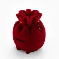 Футляр под серьги, кольцо &laquo;Мешочек подарочный&raquo;, бархатный, 5.5&times;4.6 см, красный