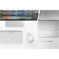 Мышь Xiaomi Mi Dual Mode Wireless Mouse Silent Edition, беспроводная, 1300 dpi, usb, белая