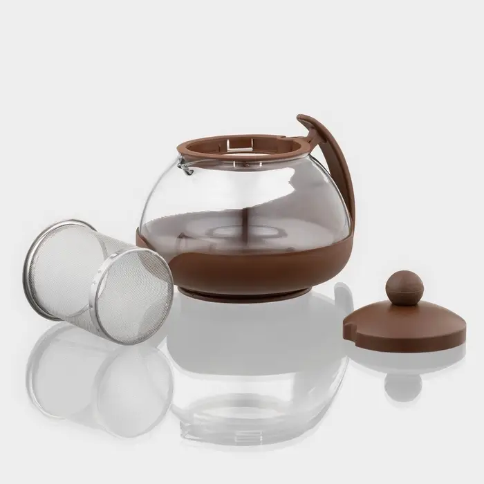 Заварочный чайник &laquo;Фантазия&raquo;, 750 мл, с металлическим ситом, стекло, МИКС