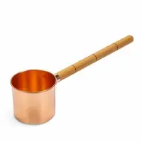 Ковш - черпак для бани и сауны, 400 мл, медь, деревянная ручка