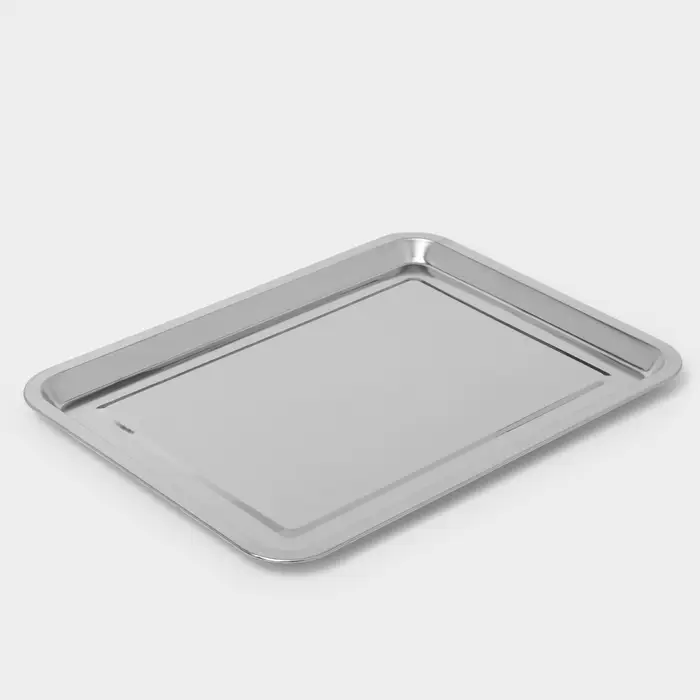 Поднос из нержавеющей стали, 40&times;30&times;2 см (&plusmn; 1 см)