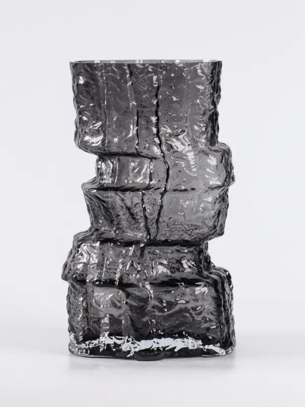 Ваза «Гоэтано», 24.5×13 см, стекло, чёрная