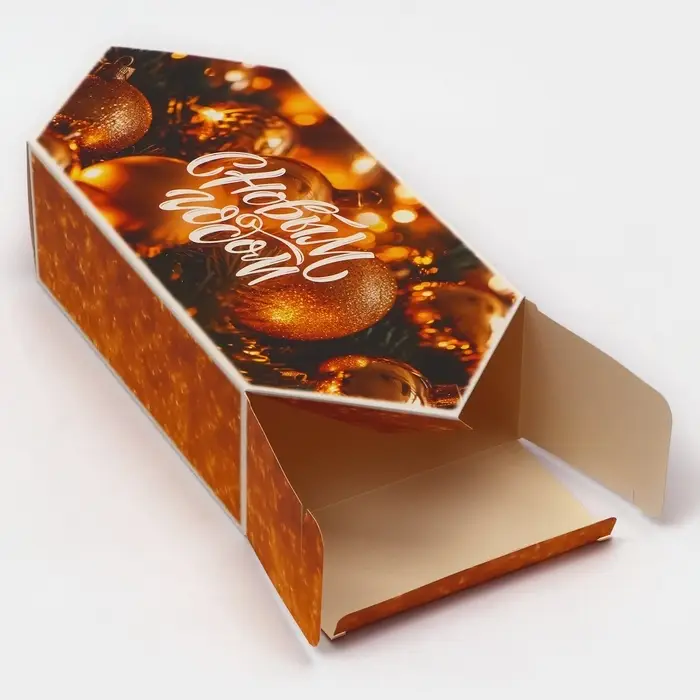 Подарочная коробка - конфета новогодняя складная «Игрушки», 14×22×8 см