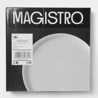 Тарелки Magistro White Snow, набор 2 шт., d=26 см, фарфор, белые