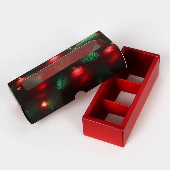 Коробка под 3 конфеты, «Счастливый Новый год», 13×5×3.3 см