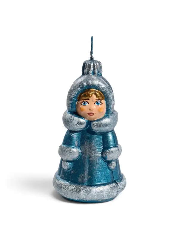 Свеча новогодняя &laquo;Снегурочка&raquo;, 5.5&times;5.5&times;11 см