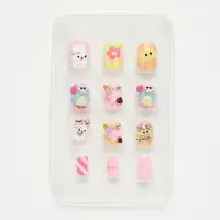 Детские накладные ногти &laquo;Котик&raquo;, 12 шт.