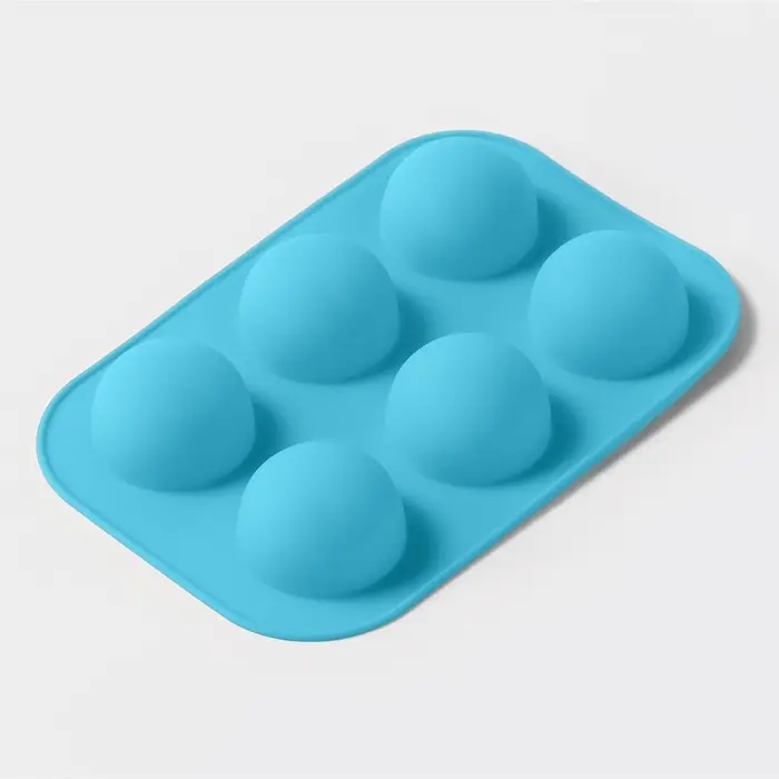 Форма для выпечки Доляна &laquo;Полусферы&raquo;, силикон, 24&times;16 см, 6 ячеек, d=5.5 см, МИКС