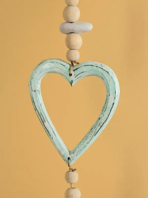 Подвеска декоративная Подвеска декоративная "Сердечки" дерево, камень 13х3х100 см