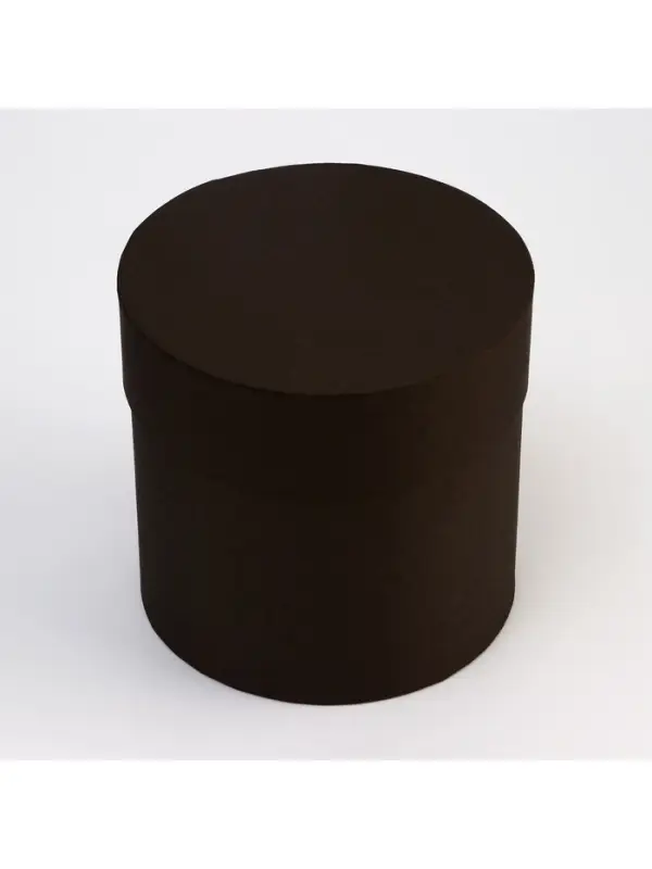 Коробка подарочная круглая, шляпная, чёрная, 13&times;13 см