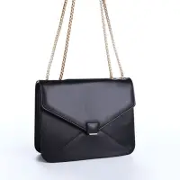 Сумка женская мессенджер на магните, 20&times;6&times;13 см, чёрная