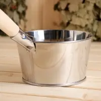 Ковш - черпак для бани и сауны, 1.5 л, нержавеющая сталь, деревянная ручка, &laquo;Добропаровъ&raquo;