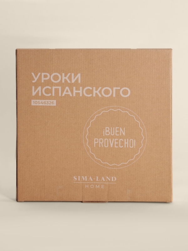 Тарелка для пиццы SL Home «Уроки испанского: Buen provecho», d=35 см, фарфор, розовая Тарелка для пиццы SL Home «Уроки испанского: Buen provecho», d=35 см, фарфор, розовая