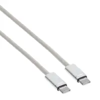 Кабель Type-C-Type-C, 3 А, 1.8 м, TPE, серый