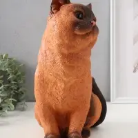 Фигурка (гипс) Кошка Сиамская окраска. Высота 31,5 см, Ширина 16 см, Длина 24 см.
