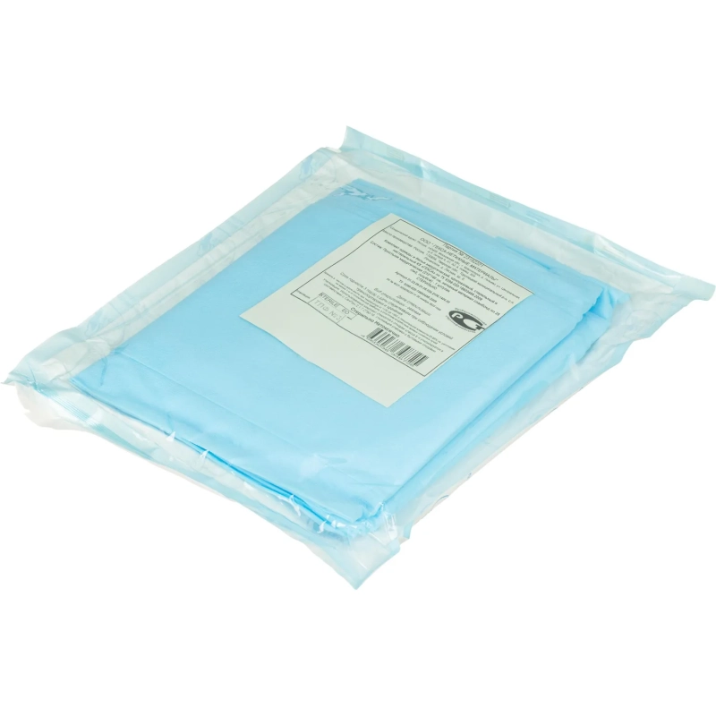 Простыня стерил. 210х140см спанбонд пл.25, голубая, 1шт./уп  Гекса