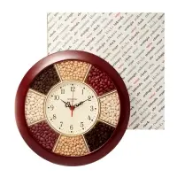 Часы настенные, серия: Кухня, &laquo;Специи&raquo;, d=29 см, плавный ход, бордовый обод