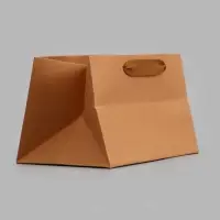 Пакет подарочный с широким дном 20&times;14&times;13.2 см, крафт