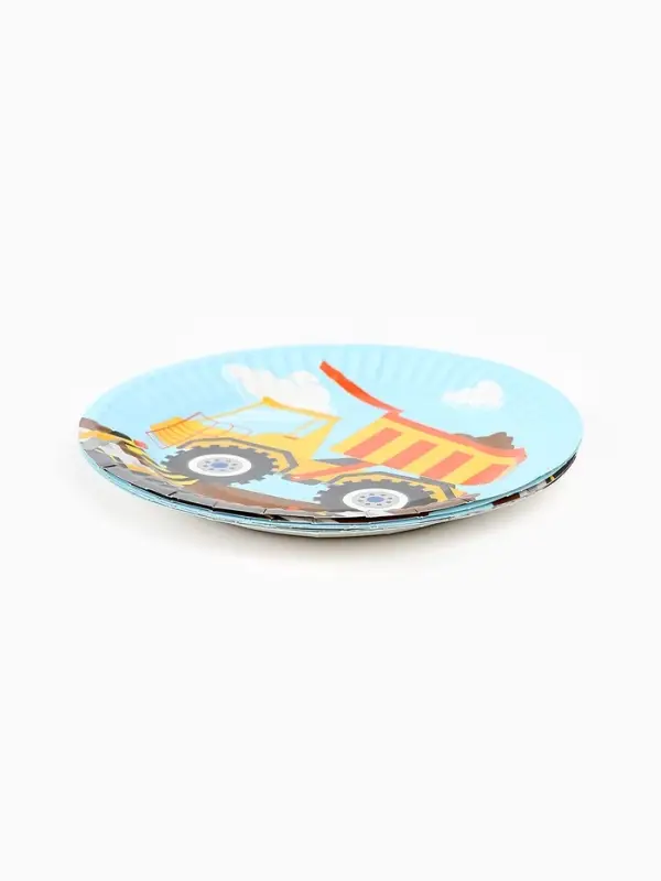 Тарелка одноразовая бумажная &laquo;Техника&raquo;, 17см, 6 шт