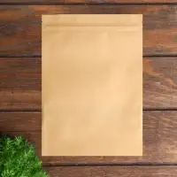 Пакет Zip - lock Крафт с прямоугольным окном, плоский, 20×30 см