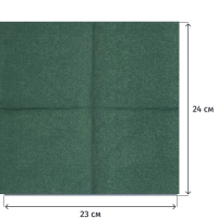 Салфетки бумажные 2 сл 23х24 см зеленые 250 шт/уп